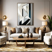Architectonische balans canvas afdruk