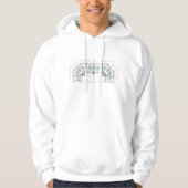 Architectonische Blauwdruk Hoodie (Voorkant)