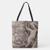 Architectonische gebeeldhouwde bloemen details tote bag (Voorkant)