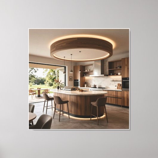Architectonische Harmonie: Stroom van Binnen naar Canvas Afdruk (Voorkant)