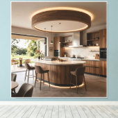 Architectonische Harmonie: Stroom van Binnen naar Canvas Afdruk (Insitu (Houten vloer))