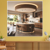 Architectonische Harmonie: Stroom van Binnen naar Canvas Afdruk (Insitu (Woonkamer))