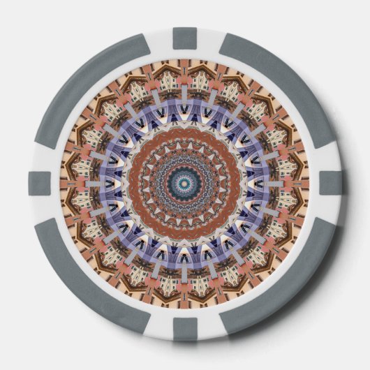 Architectonische Mandala Poker Chips (Voorkant)