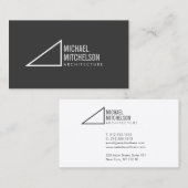 Architectonische Rechterhoek Grijs/Wit Professione Visitekaartje (Voorkant / Achterkant)