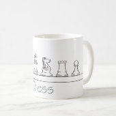 Architectonische schaakstukken koffiemok (Voorkant rechts)