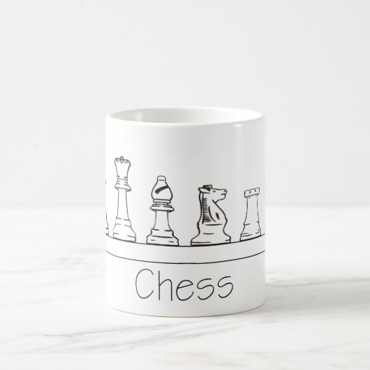 Architectonische schaakstukken koffiemok (Center)
