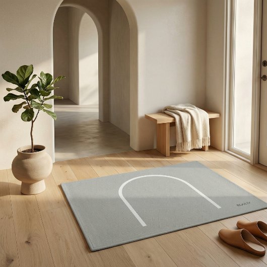 Architectonische Steen Grijze Arch Japandi Stijl M Deurmat