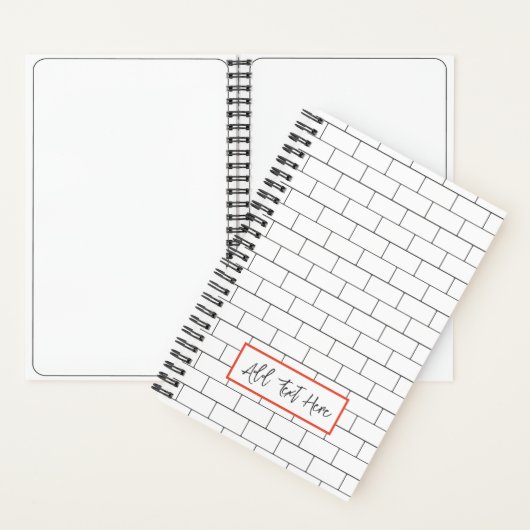 Architectonische Subway Tegel Modern Classic Desig Notitieboek (Binnen)