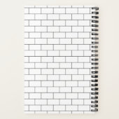 Architectonische Subway Tegel Modern Classic Desig Notitieboek (Achterkant)