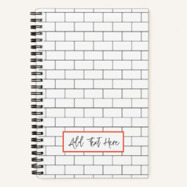 Architectonische Subway Tegel Modern Classic Desig Notitieboek