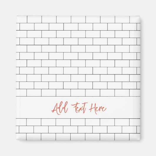 Architectonische Subway Tegel Modern Classic Eigen Magneet (Voorkant)