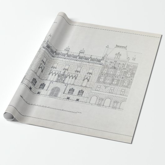  architectonische tekeningen van Hallwyl House Cadeaupapier (Uitgerold)