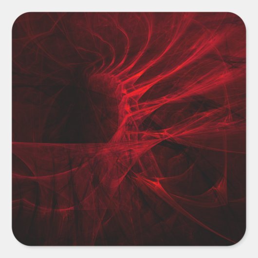 Architect's Dream Abstracte Fractal Art Vierkante Sticker (Voorkant)