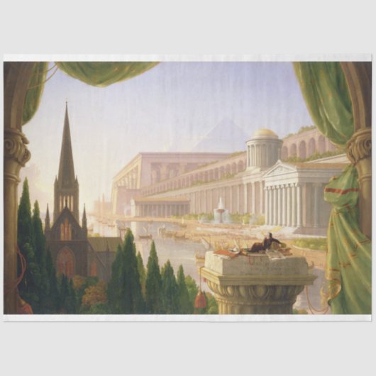 Architect's Dream (door Thomas Cole) Tissuepapier (Voorkant)