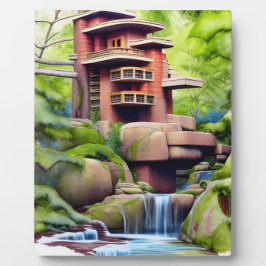 Architecturaal boomgebouw Digitale Kunsttablet Fotoplaat