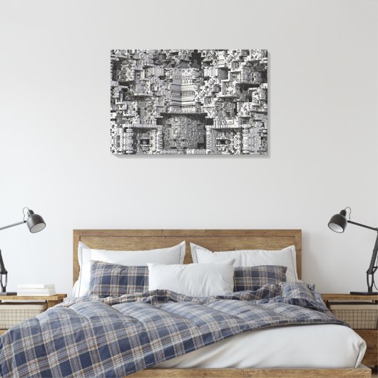 architecturaal canvas afdruk (Insitu (Slaapkamer))