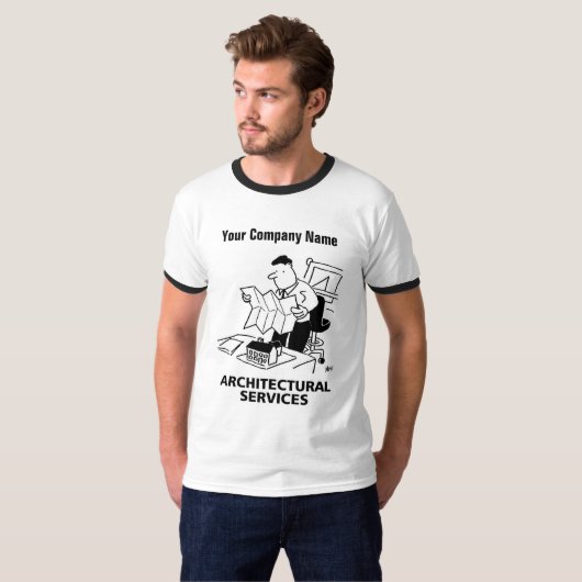 Architecturaal Cartoon T-Shirt (Voorkant volledig)