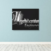 Architecturaal Engineer Typografie Artwork Canvas Afdruk (Insitu (Houten vloer))