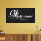 Architecturaal Engineer Typografie Artwork Canvas Afdruk (Insitu (Woonkamer))