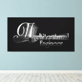 Architecturaal Engineer Typografie Artwork Canvas Afdruk (Insitu (Houten vloer))