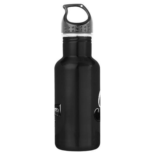 Architecturaal Engineer Typografie Artwork Waterfles (Achterkant)