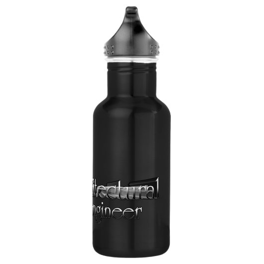 Architecturaal Engineer Typografie Artwork Waterfles (Rechts)