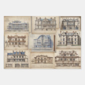 Architecturaal Ephemera Decoupage Document Inpakpapier Vel (Voorkant 2)