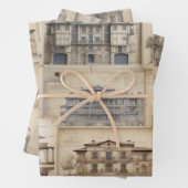 Architecturaal Ephemera Decoupage Document Inpakpapier Vel (In situ)