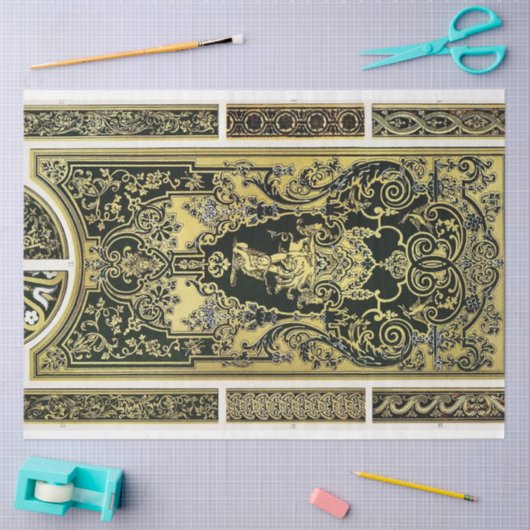 Architecturaal goud- en zwart ontkoppelpapier tissuepapier (Craft)