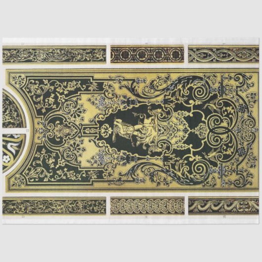 Architecturaal goud- en zwart ontkoppelpapier tissuepapier (Voorkant)