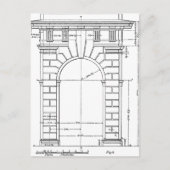  architecturaal grafisch zwart-wit briefkaart (Voorkant)