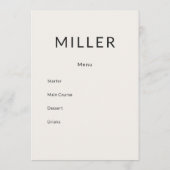 Architecturaal Huwelijksprogramma Menu (Achterkant)