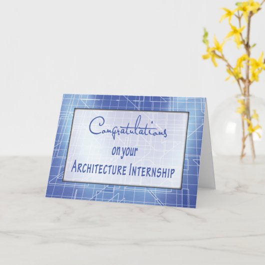 Architecturaal intership Gefeliciteerd met Blauw Kaart (Gele Bloem)