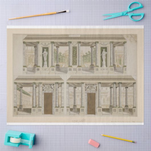 Architecturaal Kolommen en Statussen Ontvlechtings Tissuepapier (Craft)