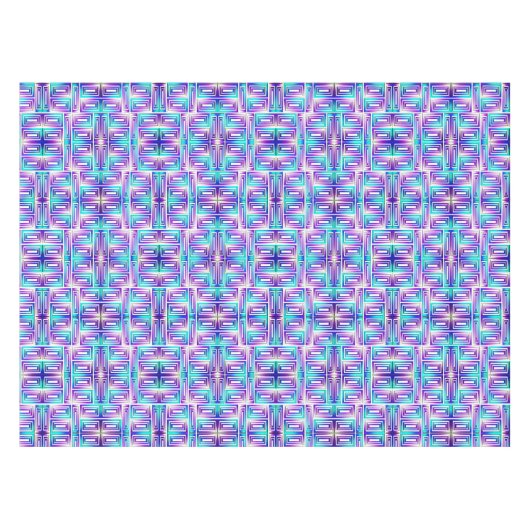 Architecturaal labyrint met Aqua Green en Paars Tafelkleed (Voorkant (Horizontaal))