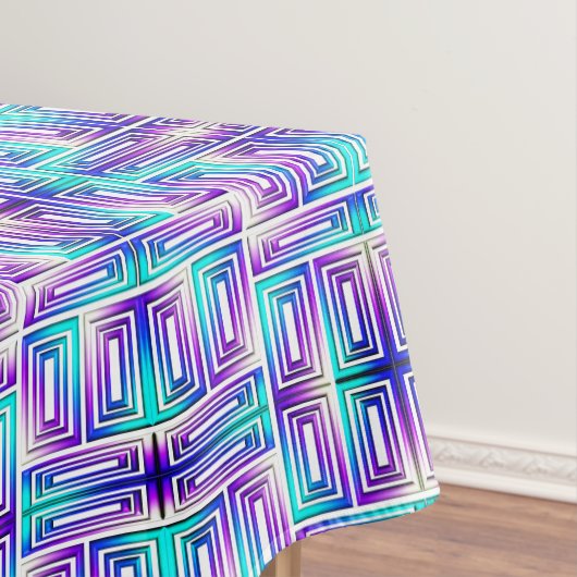 Architecturaal labyrint met Aqua Green en Paars Tafelkleed (Voorbeeld)
