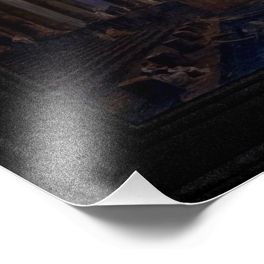 Architecturaal landschap met een kanaal foto afdruk (Hoek)