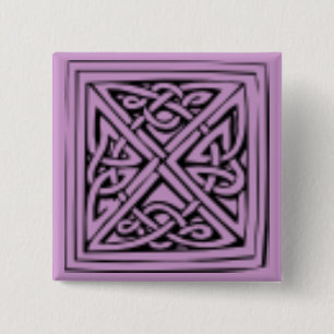 Architecturaal Motif Vierkante Button 5,1 Cm