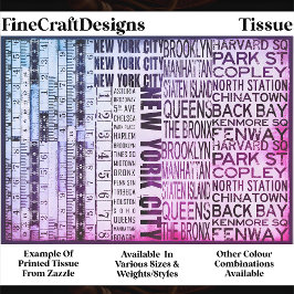 Architecturaal New York Typografie FB5 Decoupage Tissuepapier