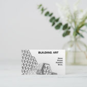 Architecturaal ontwerp met geometrische elementen visitekaartje (Staand voorkant)
