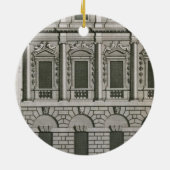Architecturaal ontwerp waaruit de Palladian-propo  Keramisch Ornament (Achterkant)