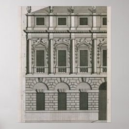 Architecturaal ontwerp waaruit de Palladian-propo  Poster