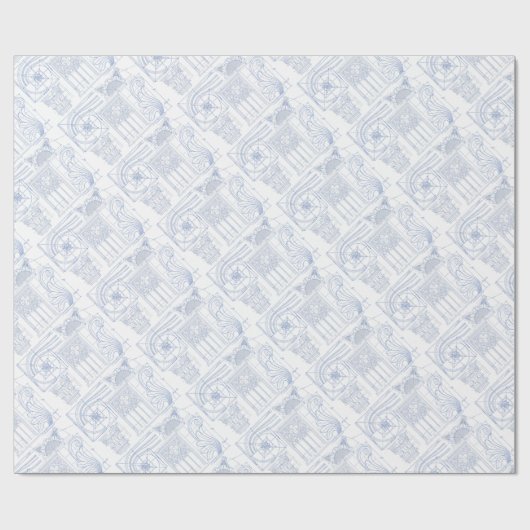 Architecturaal overzicht cadeaupapier (Vlak)