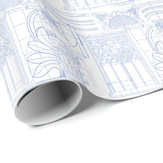 Architecturaal overzicht cadeaupapier (Rol Hoek)