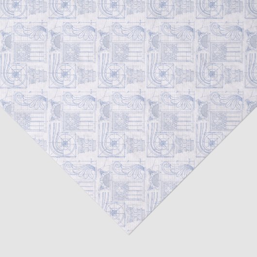 Architecturaal overzicht tissuepapier (Detail)