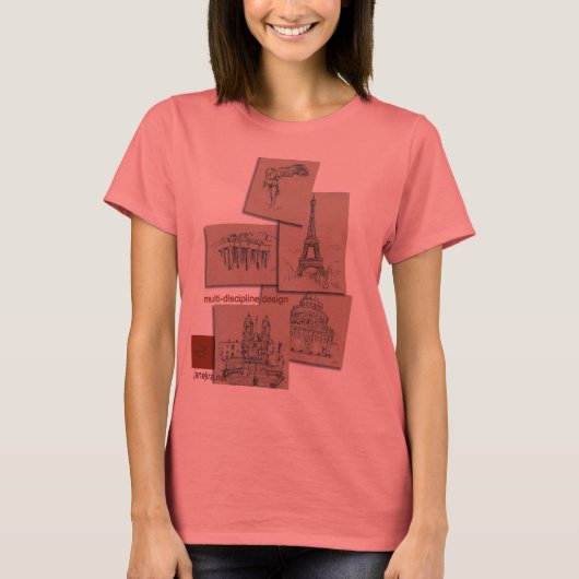 Architecturaal snelle schetsen T-shirt (Voorkant)
