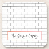 Architecturaal subway Tegel Moderne klassieke teks Bier Onderzetter (Voorkant)