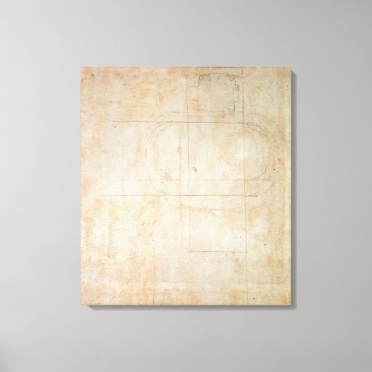 Architecturaal tekenen canvas afdruk (Voorkant)