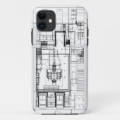Architecturaal wireframe-telefoongeval Case-Mate iPhone case (Achterkant)