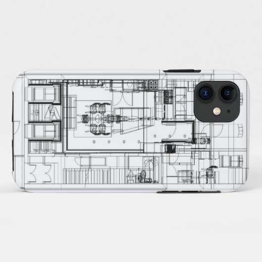 Architecturaal wireframe-telefoongeval Case-Mate iPhone case (Achterkant (horizontaal))